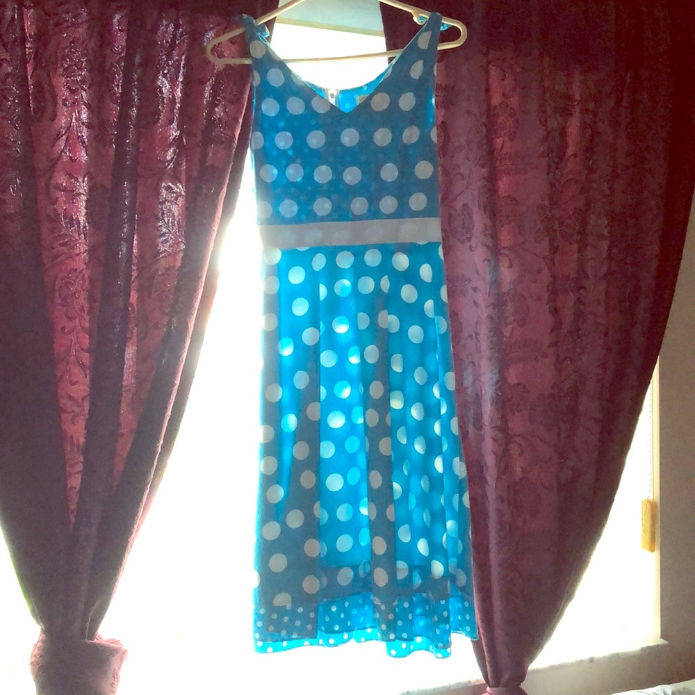Rare Editions Girls Polka Dot sleeveless dress